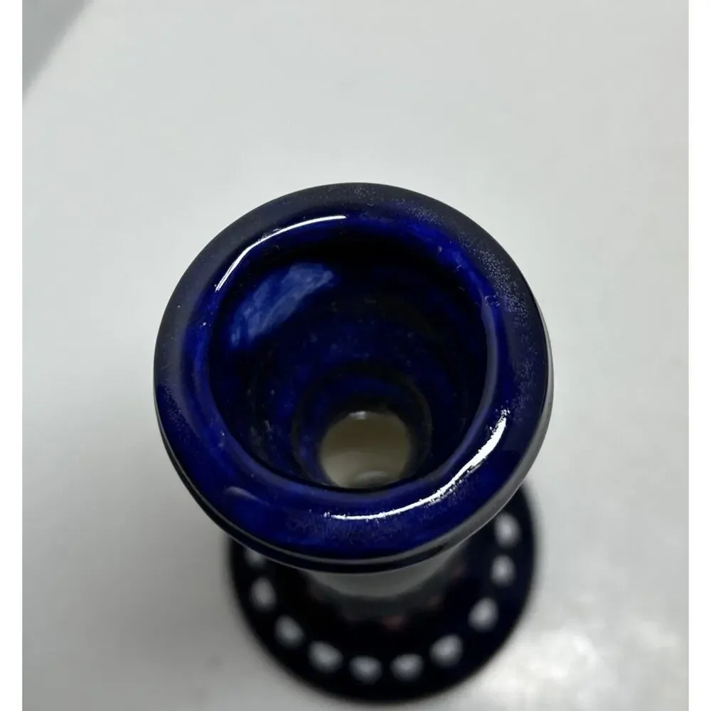 Pair Of Cobalt Blue Ceramic 6